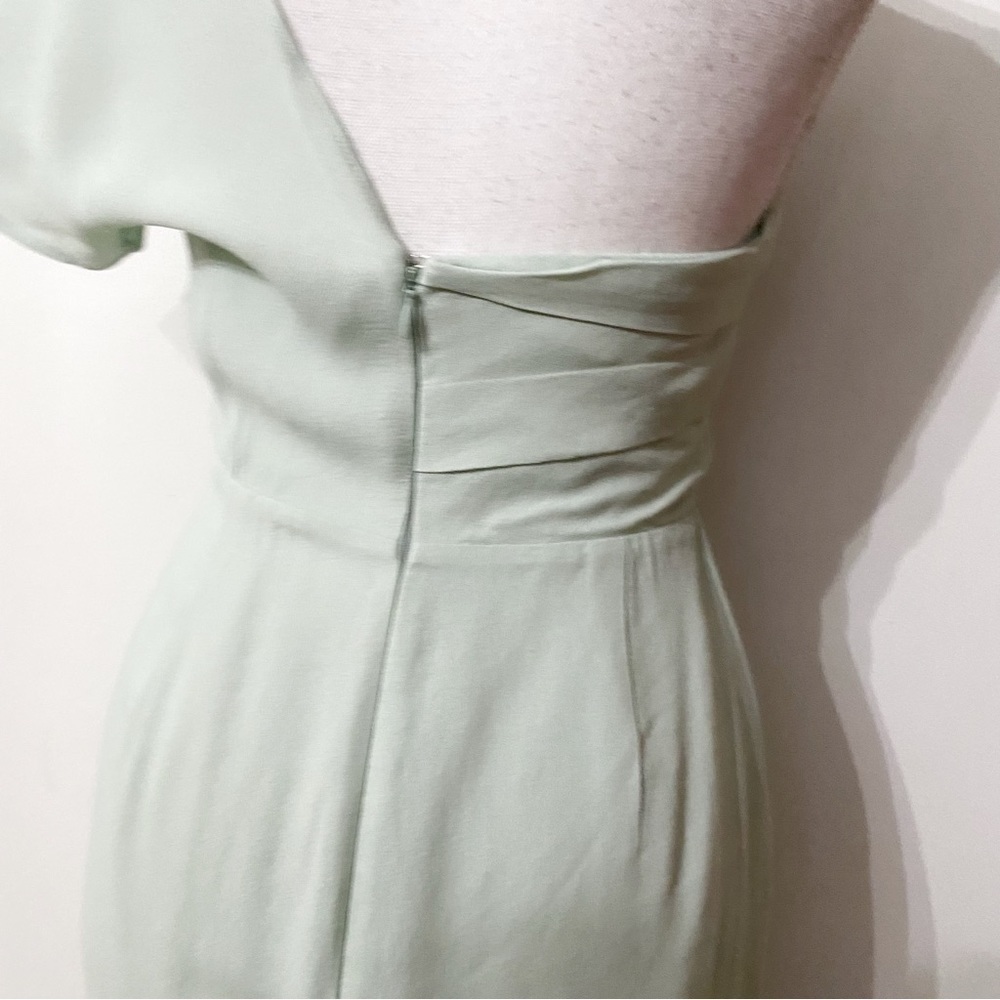 REISS RIANA PASTEL MINT ONE SHOULDER FORMAL COCKTAIL SHEATH DRESS - 0 - Picture 8 of 13